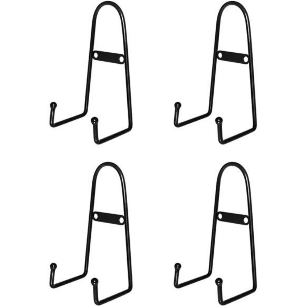 Iron Plate Display Stands Set of 4 Wall Mount Easel Holders for Frames Books
